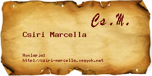 Csiri Marcella névjegykártya